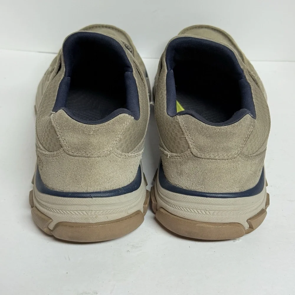 Skechers Respected Loleto Men's Size 9.5 Relaxed Fit Shoes Tan Canvas 204329